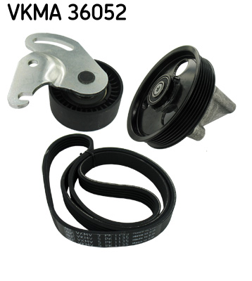 V formos rumbuotas diržas, komplektas - VKMA 36052 SKF